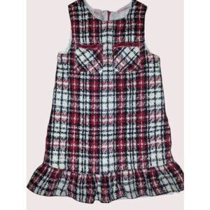 * JUST FRIENDS Fully Lined Red and Black Plaid Jumper Dress Girls Size 4